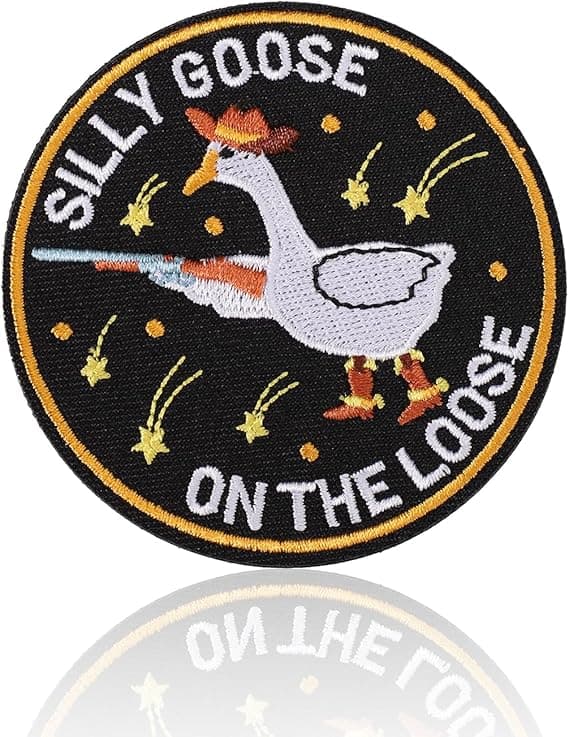 Funny Goose Hook-and-Loop Patch ("Silly Goose")