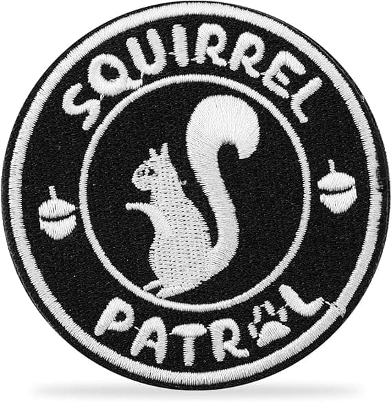 XIHIRCD "Squirrel Patrol" Patch (Black & White)
